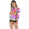 image:imageBody Glove Womens Heat is on Long Sleeve Crop Top RashguardGroove Primal Abstract