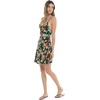 image:imageBody Glove Womens Ivana Dress  Knit Rayon Adjustable Spaghetti Straps Front Tie MidThigh LengthHamoa Black Floral