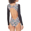 image:imageBody Glove Womens Long Sleeve Paddle One Piece Swimsuit with UPF 50Amy Floral