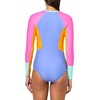 image:imageBody Glove Womens Long Sleeve Paddle One Piece Swimsuit with UPF 50Iris Blue Colorblock