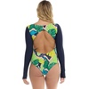 image:imageBody Glove Womens Long Sleeve Paddle One Piece Swimsuit with UPF 50Manoa Falls Leaf Print