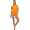 image:imageBody Glove Womens Manny Zip Front CapSleeve One Piece Swimsuit with UPF 50Apricot