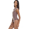 image:imageBody Glove Womens Manny Zip Front CapSleeve One Piece Swimsuit with UPF 50Latte