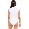 image:imageBody Glove Womens Manny Zip Front CapSleeve One Piece Swimsuit with UPF 50Snow