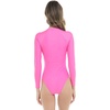 image:imageBody Glove Womens Sloane Onepiece Swimsuit  Contour Shelf Bra Raglan Long Sleeves Zip Front UPF 50 Medium CoverageSugar Plum
