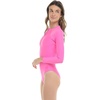 image:imageBody Glove Womens Sloane Onepiece Swimsuit  Contour Shelf Bra Raglan Long Sleeves Zip Front UPF 50 Medium CoverageSugar Plum