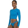 image:imageLet It Be Long Sleeve Crop Top Rashguard with UPF 50Blue Wave