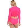 image:imageLet It Be Long Sleeve Crop Top Rashguard with UPF 50Bubble Gum