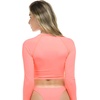 image:imageLet It Be Long Sleeve Crop Top Rashguard with UPF 50Coral