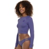 image:imageLet It Be Long Sleeve Crop Top Rashguard with UPF 50Iris Blue