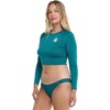image:imageLet It Be Long Sleeve Crop Top Rashguard with UPF 50Kingfisher