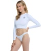 image:imageLet It Be Long Sleeve Crop Top Rashguard with UPF 50Snow