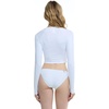 image:imageLet It Be Long Sleeve Crop Top Rashguard with UPF 50Snow