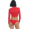 image:imageLet It Be Long Sleeve Crop Top Rashguard with UPF 50True Red