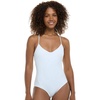 image:imageBody Glove Womens Sandbar Onepiece Swimsuit with Adjustable Tie Back DetailWhite Snow