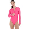 image:imageBody Glove Womens Sloane Onepiece Swimsuit  Contour Shelf Bra Raglan Long Sleeves Zip Front UPF 50 Medium CoverageBubble Gum