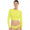 image:imageLet It Be Long Sleeve Crop Top Rashguard with UPF 50Key Lime