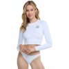 image:imageLet It Be Long Sleeve Crop Top Rashguard with UPF 50Snow