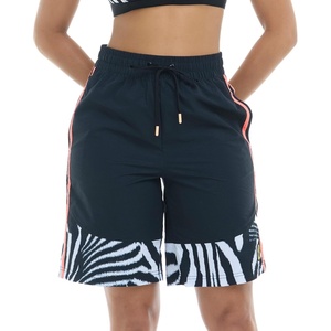 image:imageBody Glove Boyfriend Boardshort  Lightweight Crinkle Nylon Knee Length Contrast Trim Black