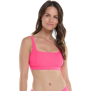 image:imageBody Glove Womens EDI Cup Bikini Top Swimsuit with Adjustable Laceup Back and Wide Underbust Band for SupportBubble Gum