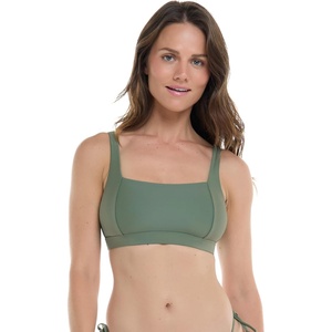 image:imageBody Glove Womens EDI Cup Bikini Top Swimsuit with Adjustable Laceup Back and Wide Underbust Band for SupportCactus