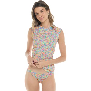 image:imageBody Glove Womens Exhale Cap Sleeve Rashguard with UPF 50Estella Floral