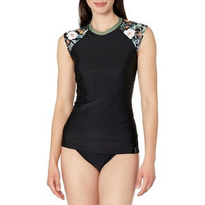 image:imageBody Glove Womens Exhale Cap Sleeve Rashguard with UPF 50Inflorescence Floral