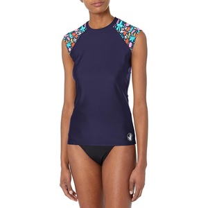 image:imageBody Glove Womens Exhale Cap Sleeve Rashguard with UPF 50Vivid Fields Floral Print