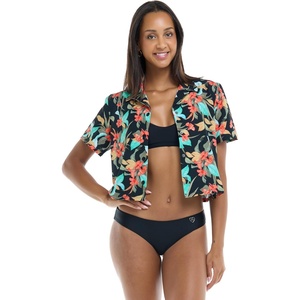 image:imageBody Glove Womens Lalancha Surf Shirt Cover Up Top with Quick Dry Vapor FabricHamoa Black Floral