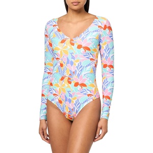 image:imageBody Glove Womens Long Sleeve Paddle One Piece Swimsuit with UPF 50Floret Floral