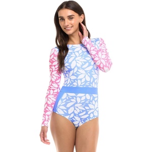 image:imageBody Glove Womens Long Sleeve Paddle One Piece Swimsuit with UPF 50Petal Print