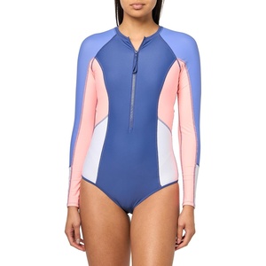 image:imageBody Glove Womens Long Sleeve Paddle One Piece Swimsuit with UPF 50White Colorblock