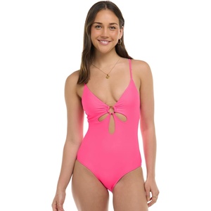 image:imageBody Glove Womens Maddie VNeck Onepiece Swimsuit with CutOut and Ring DetailBubble Gum