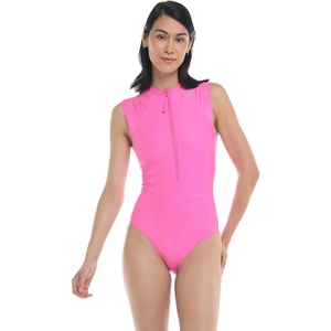 image:imageBody Glove Womens Manny Zip Front CapSleeve One Piece Swimsuit with UPF 50Sugar Plum