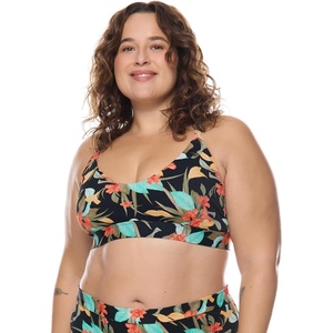 image:imageBody Glove Womens Ruth Plus Size Fixed Triangle Bikini Top Swimsuit with Adjustable Tie Back Detail Available in Sizes 1x2X3X