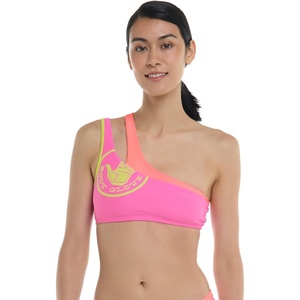 image:imageBody Glove Womens Smash OneShoulder Active Top  Elastic Bottom Clean FinishNeon Color Block