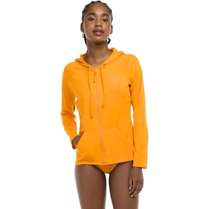 image:imageBody Glove Womens Smoothies Barbara Solid Zip Front Hoodie Rashguard with UPF 50Apricot