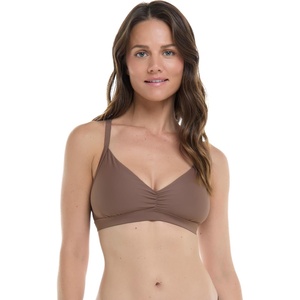 image:imageBody Glove Womens Smoothies Drew Solid Bikini Top Swimsuit with Adjustable 2Way Back DetailLatte