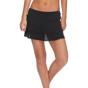 image:imageBody Glove Womens Smoothies Lambada Solid Mesh Coverup Skirt SwimsuitBlack