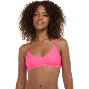 image:imageBody Glove Womens Smoothies Ruth Solid Fixed Triangle Bikini Top Swimsuit with Adjustable Tie Back DetailBubble Gum