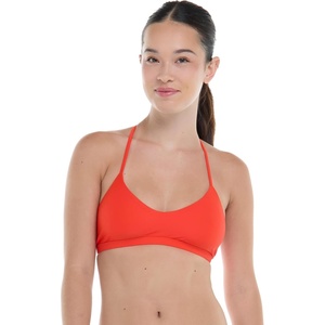 image:imageBody Glove Womens Smoothies Ruth Solid Fixed Triangle Bikini Top Swimsuit with Adjustable Tie Back DetailPoppy Red