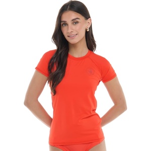 image:imageBody Glove Womens Smoothies in Motion Solid Short Sleeve Rashguard with UPF 50Poppy Red