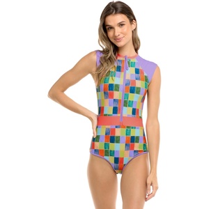 image:imageBody Glove Womens Stand Up Zip Front Paddle One Piece Swimsuit with UPF 50Aloha Vibes