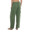 image:imageBody Glove Womens Trudy Coverup Pants  Wrinkled Woven Viscose Waist Tie Cargo PocketsCactus