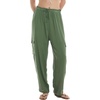 image:imageBody Glove Womens Trudy Coverup Pants  Wrinkled Woven Viscose Waist Tie Cargo PocketsCactus