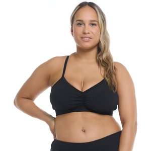 image:imageBody Glove Womens Drew Bikini Top Swimsuit with Adjustable Tie BackBlack Ibiza Rib