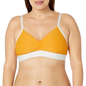 image:imageBody Glove Womens Drew Bikini Top Swimsuit with Adjustable Tie BackRipple Orange Texture