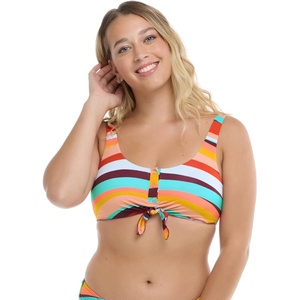 image:imageBody Glove Womens Kate Crop Bikini Top Swimsuit with Front TieNew Wave