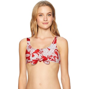 image:imageBody Glove Womens Kate Crop Bikini Top Swimsuit with Front TieTropik Vibe Floral