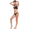 image:imageBody Glove Womens Smoothies Orla Solid Hidden Uw Bikini Top Swimsuit with Crossover NecklineSmoothie Black